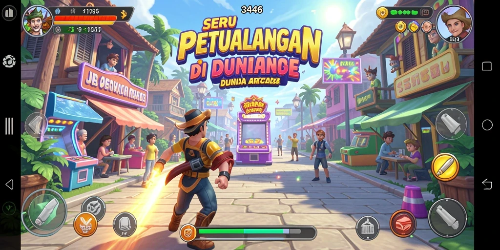 Tampilan gameplay seru di <strong>3446</strong> dengan berbagai level menantang.