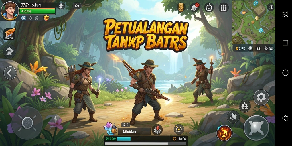 Screenshot gameplay 77RP menampilkan aksi petualangan yang mendebarkan.