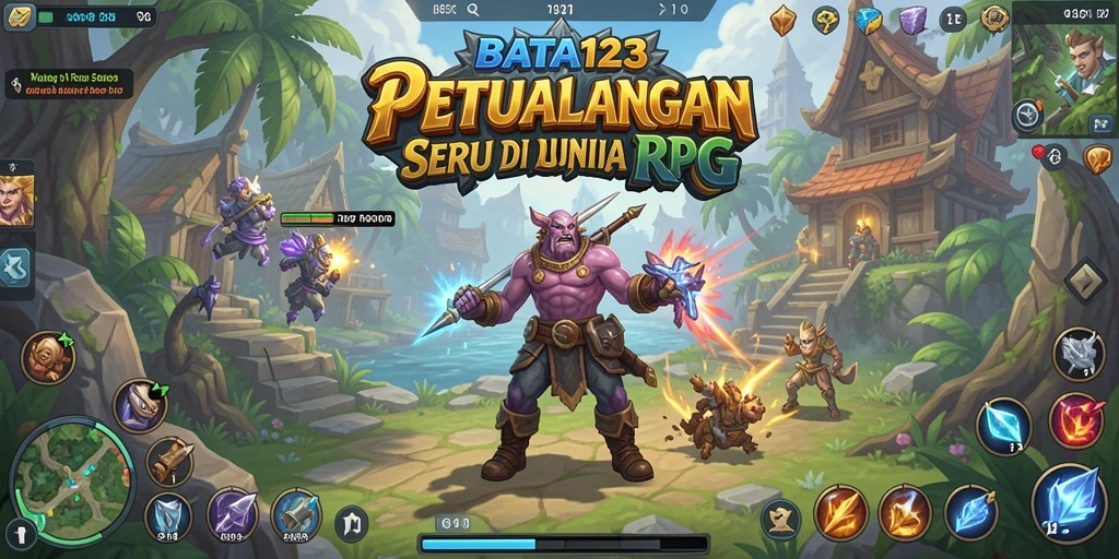 Tampilan gameplay BATA123 yang menonjolkan pertempuran heroik.