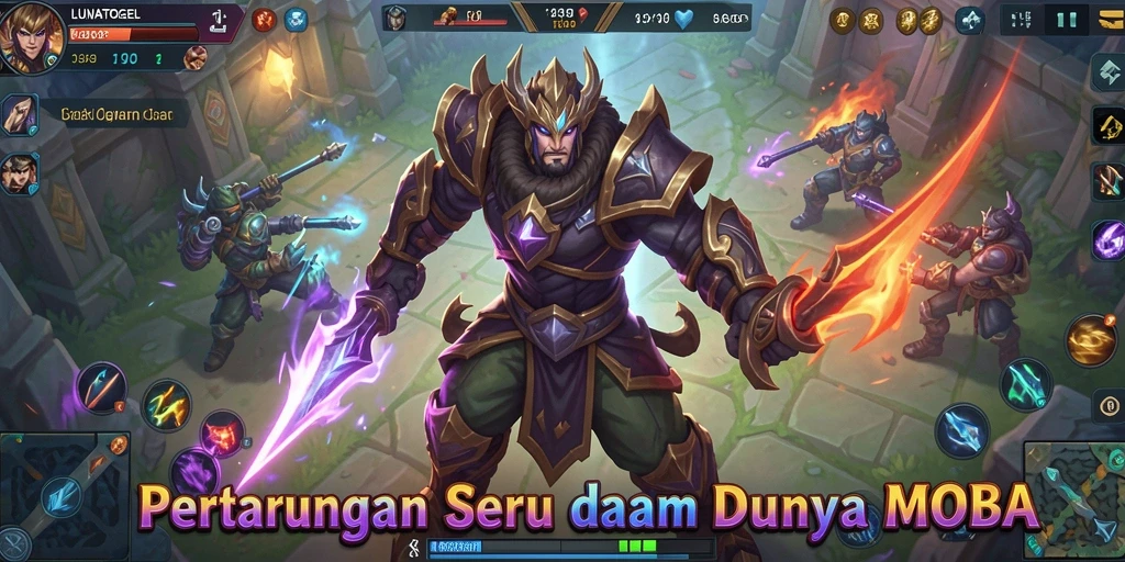 Tangkapan layar menampilkan aksi gameplay seru di LUNATOGEL.