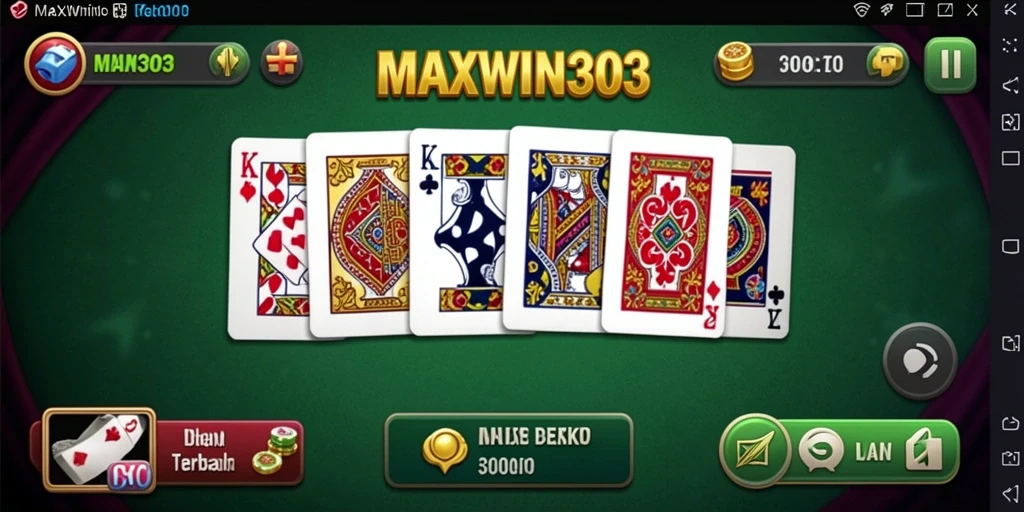 Screenshot gameplay <strong>MAXWIN303</strong> yang menampilkan serunya bermain Domino.