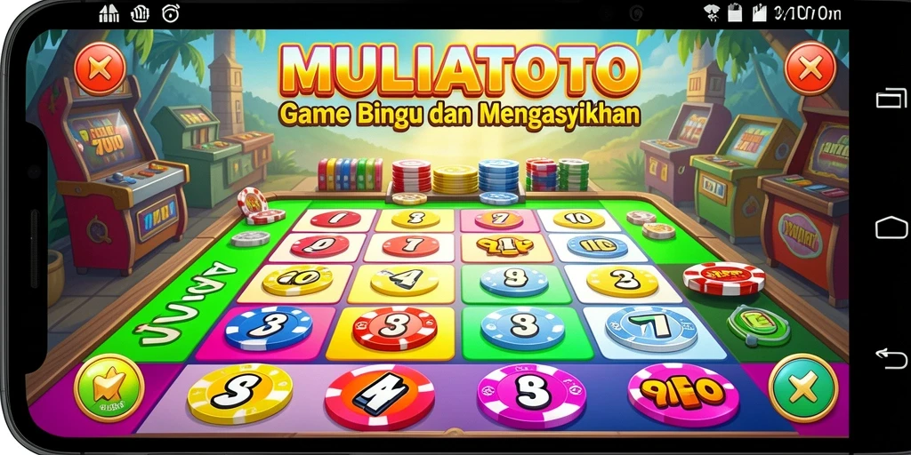 Tampilan gameplay seru di MULIATOTO yang menunjukkan momen kemenangan Bingo.