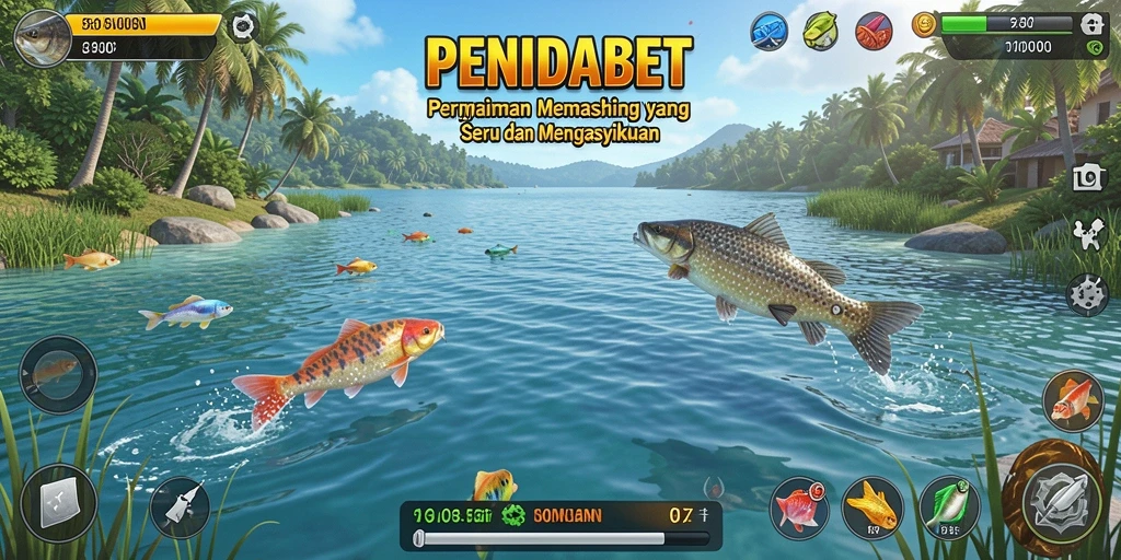 Screenshot gameplay PENIDABET menampilkan aksi memancing yang mendebarkan.