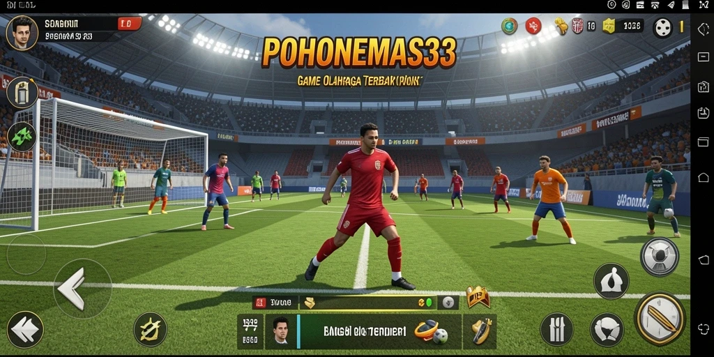 Tampilan seru dari gameplay Pohonemas33 dalam aksi olahraga.