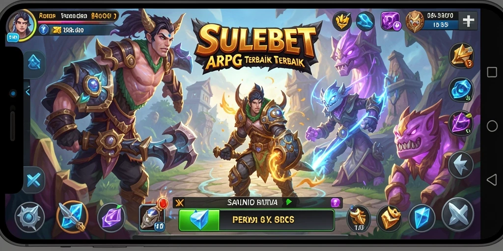 Tangkapan layar utama SULEBET menampilkan aksi pertarungan ARPG yang seru.