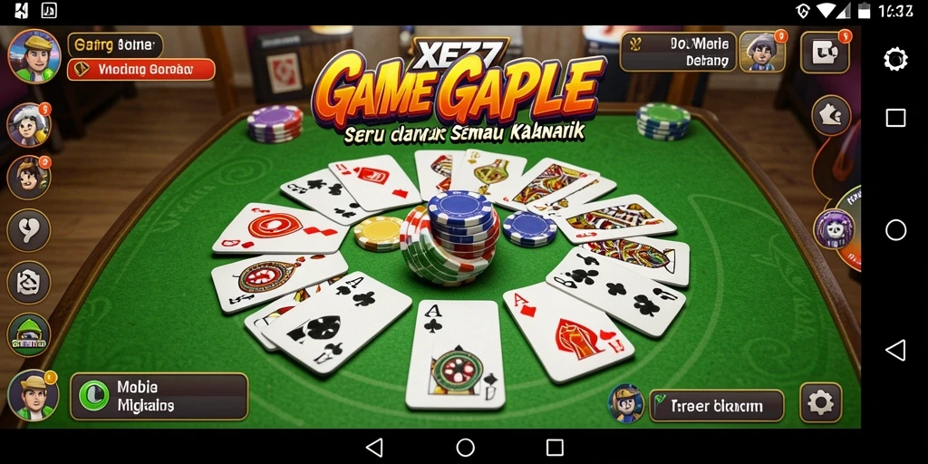 Tampilan gameplay Gaple yang seru dan interaktif.