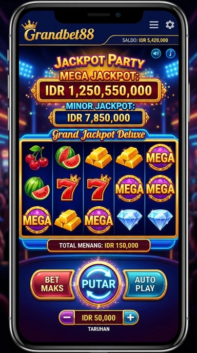 Tampilan antarmuka aplikasi grandbet88 yang sederhana dan intuitif.